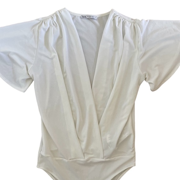 White Zara Bodysuit Blouse - Picture 3 of 6